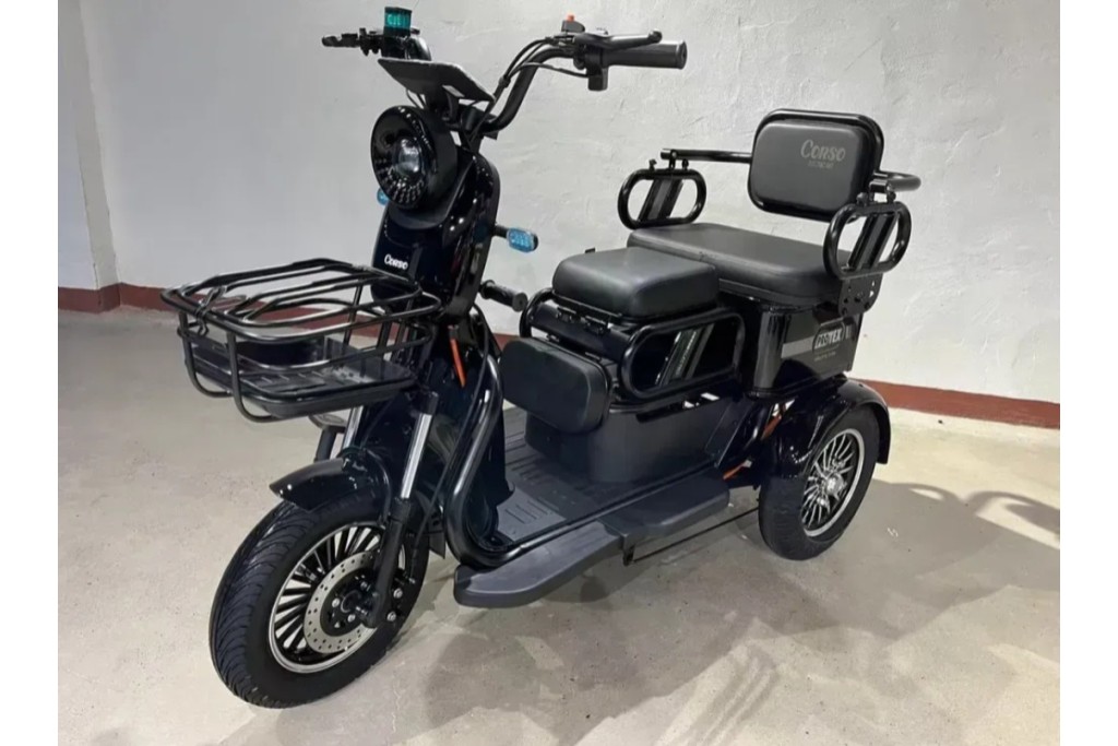 Електричний трицикл Corso «PROTEX»  двигун 1000W, акумулятор 72V/23Ah, колеса 300-10, в коробці [Коробка]