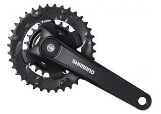 ШАТУН SHIMANO FC-МТ101-2, 175ММ, 36Х22Т, З ЧОРН. ЗАХИСТОМ ЛАНЦЮГА З ФІКС. БОЛТОМ