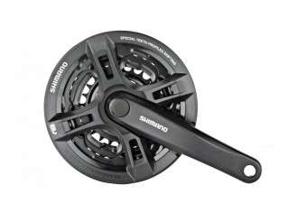 ШАТУН SHIMANO 170MM 42X34X24T FC-M171, З СРІБНИМ ЗАХИСТОМ ЛАНЦЮГА