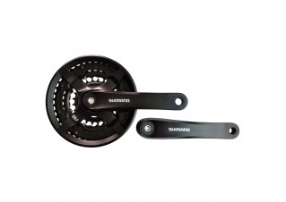 ШАТУН SHIMANO FC-TY501, 170MM, 42X34X24T, З ЧОРН. ЗАХИСТОМ ЛАНЦЮГА