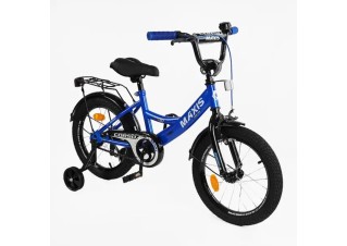 Дитячий велосипед 16" дюймів 2-х колісний "CORSO" MAXIS кошик, ручне гальмо, дзвіночок, сидіння з ручкою, дод. колеса, ЗІБРАНИЙ НА 75%, в коробці